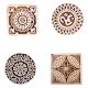 Set of 4 Piece New Mix Wooden Printing Block